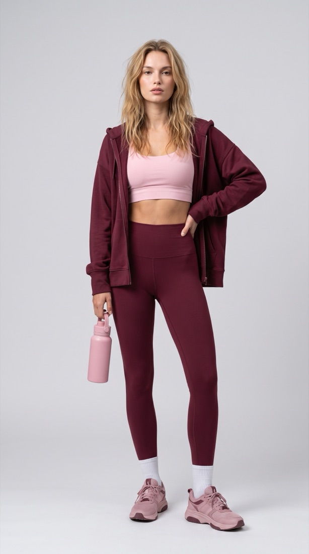 Rendered Fits activewear try-on result