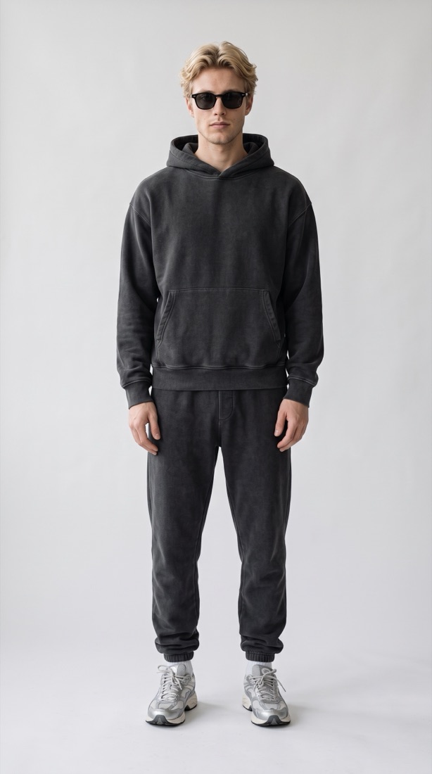 Rendered Fits streetwear try-on result
